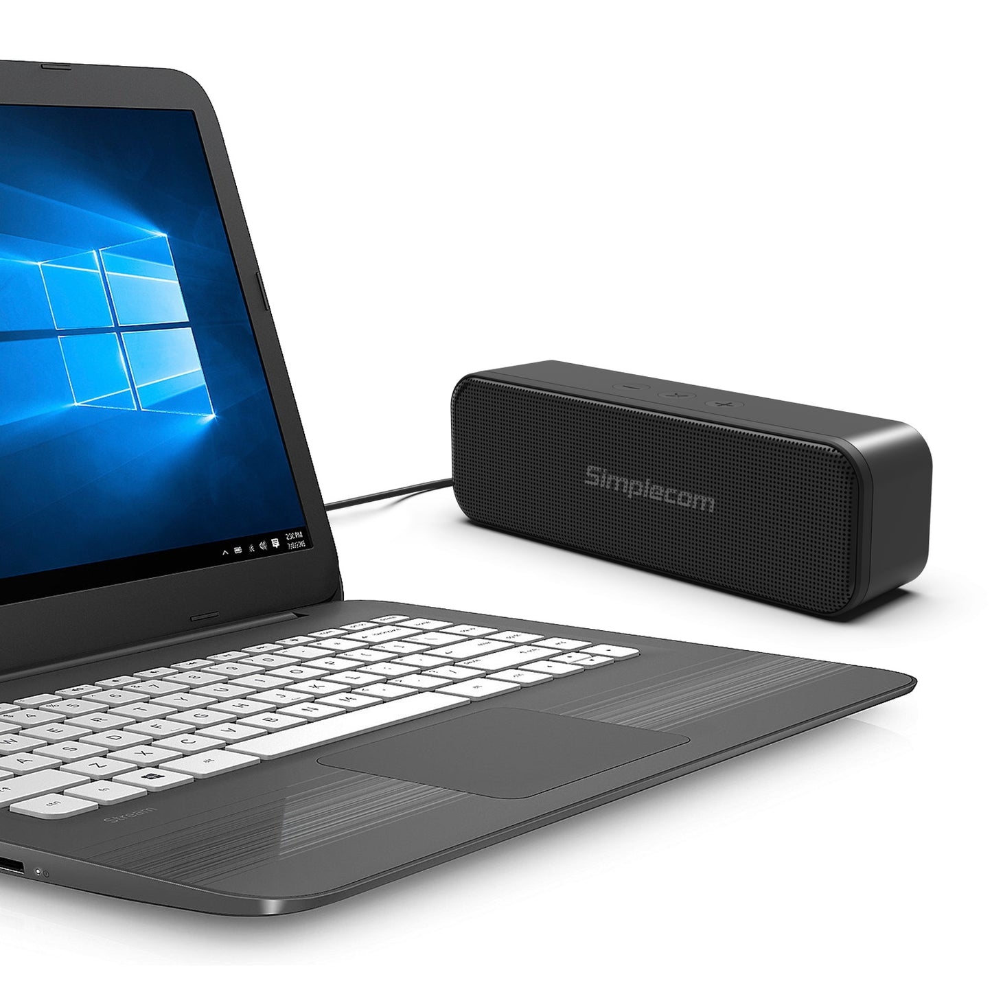 Simplecom UM228 Portable USB Stereo Soundbar Speaker Plug