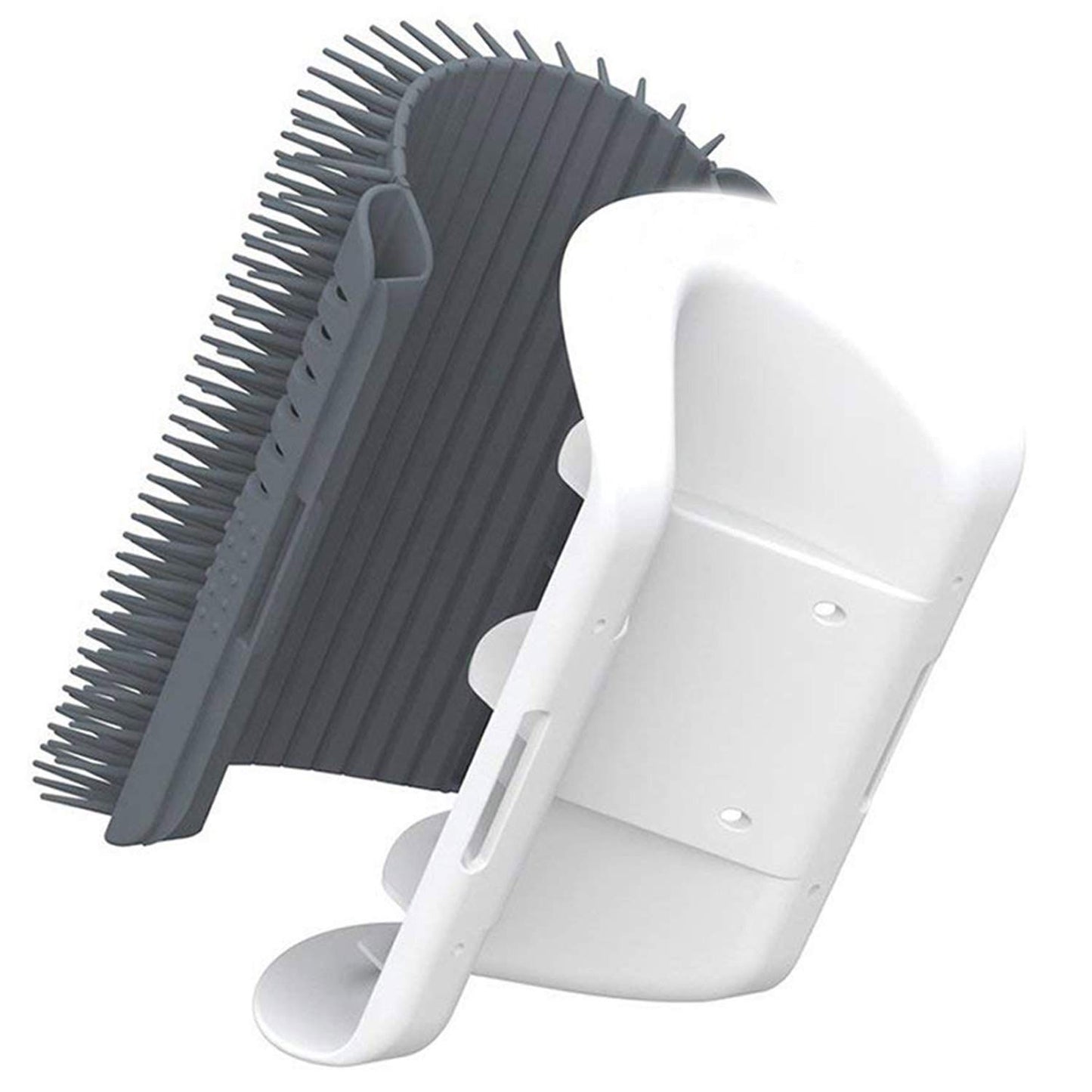 Cat Self Groomer Catnip Wall Corner Scratcher Comb Grooming Massage Brush