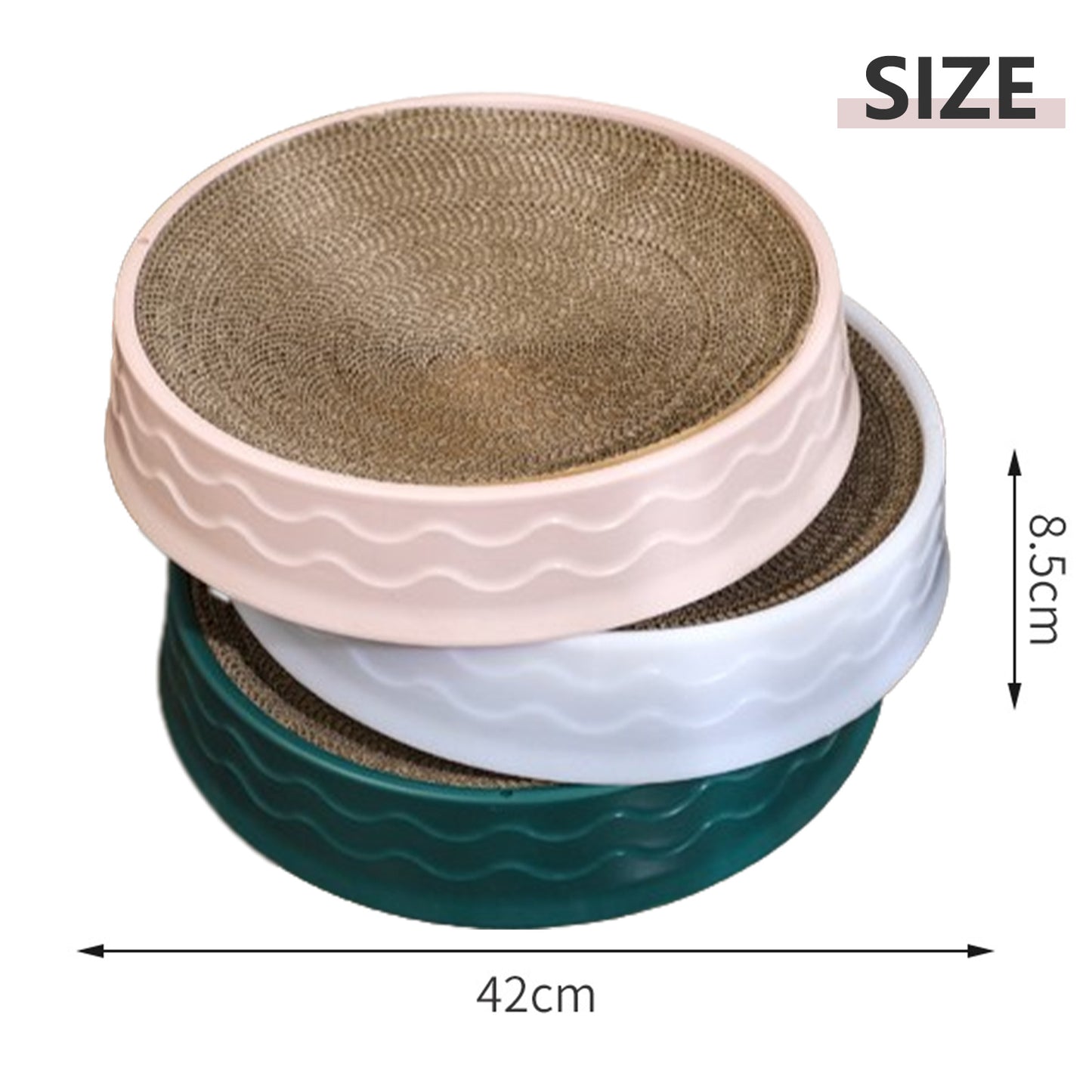 Pawfriends Cat Claw Plate Wear-Resistant Replaceable Round Corrugated Paper