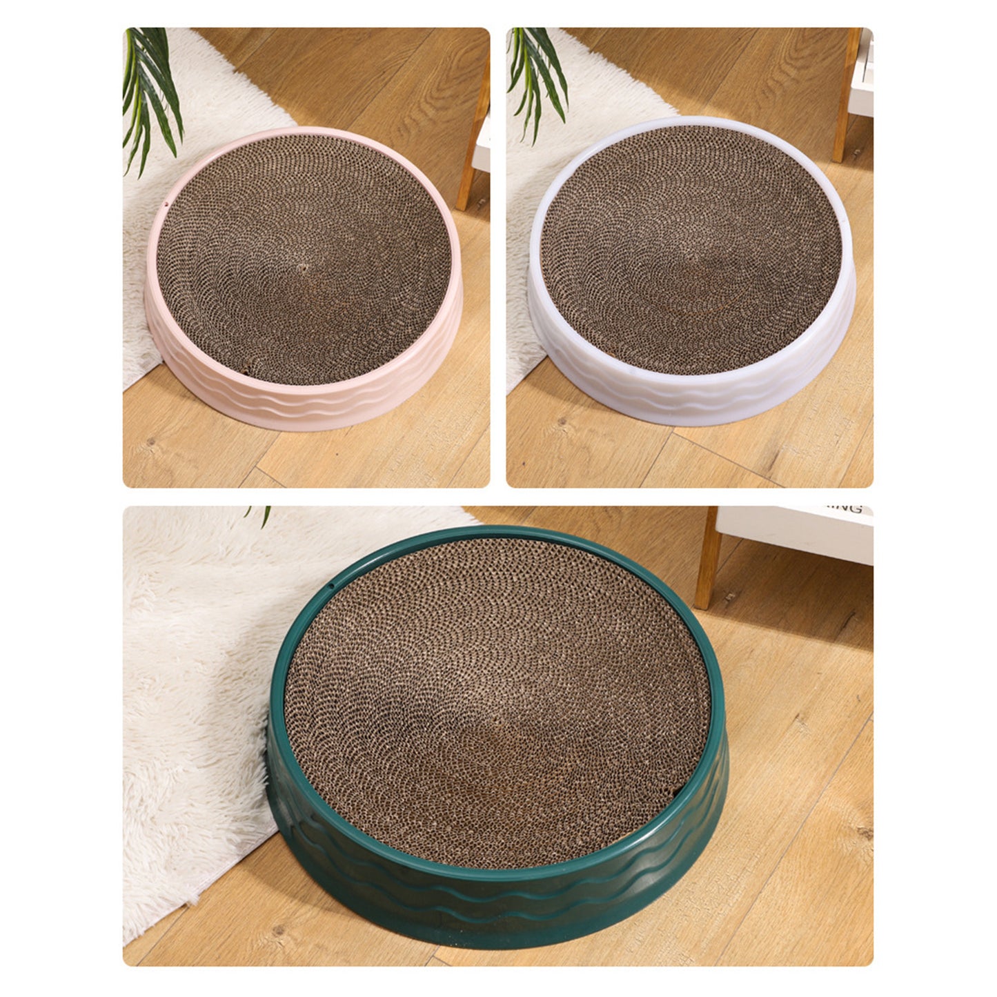 Pawfriends Cat Claw Plate Wear-Resistant Replaceable Round Corrugated Paper
