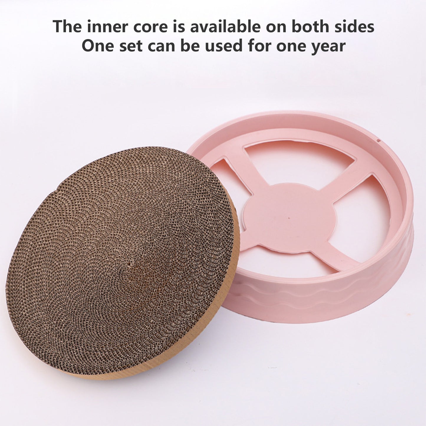 Pawfriends Cat Claw Plate Wear-Resistant Replaceable Round Corrugated Paper