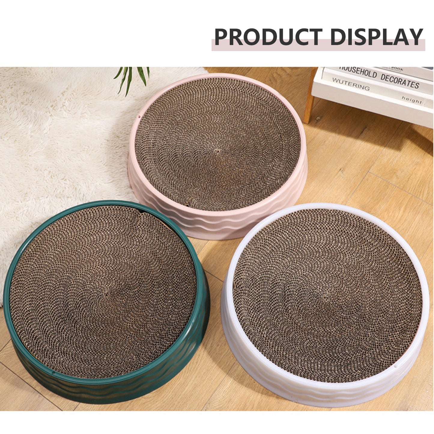 Pawfriends Cat Claw Plate Wear-Resistant Replaceable Round Corrugated Paper
