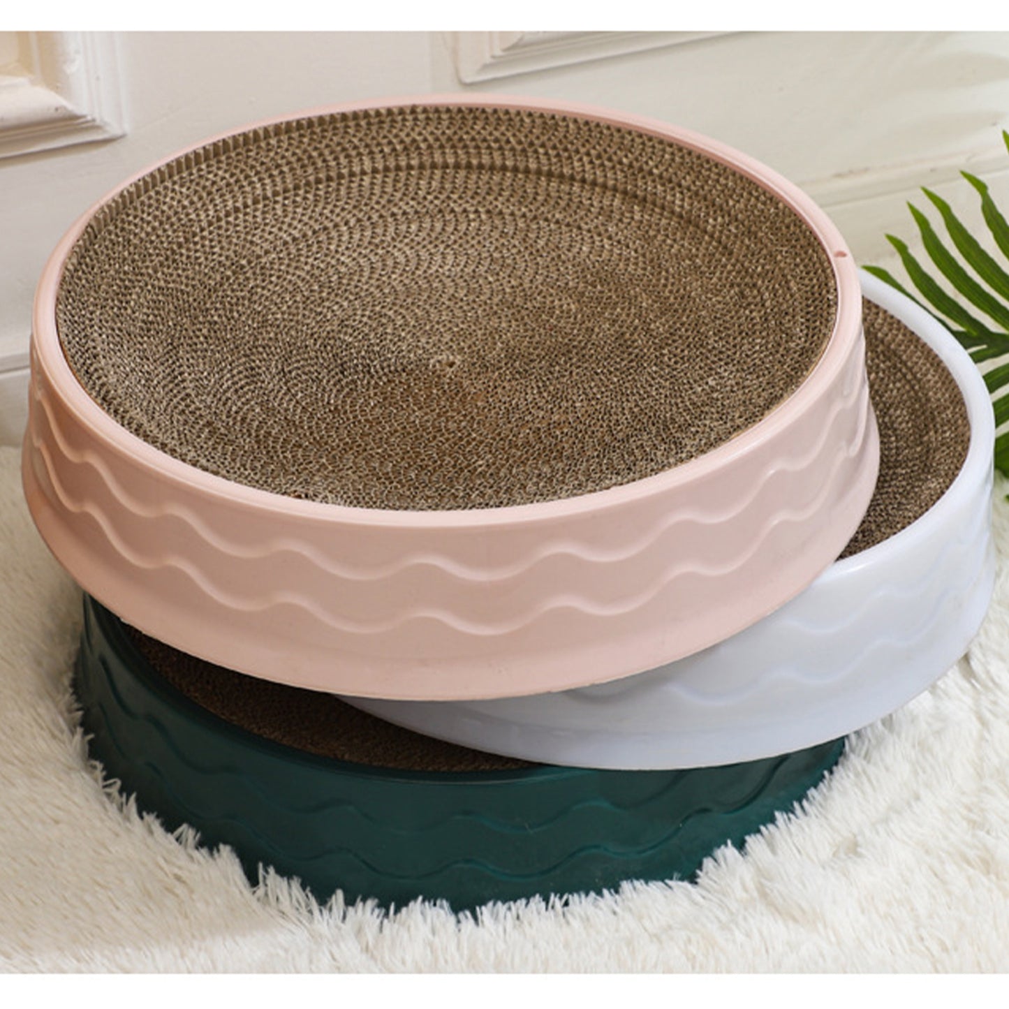 Pawfriends Cat Claw Plate Wear-Resistant Replaceable Round Corrugated Paper
