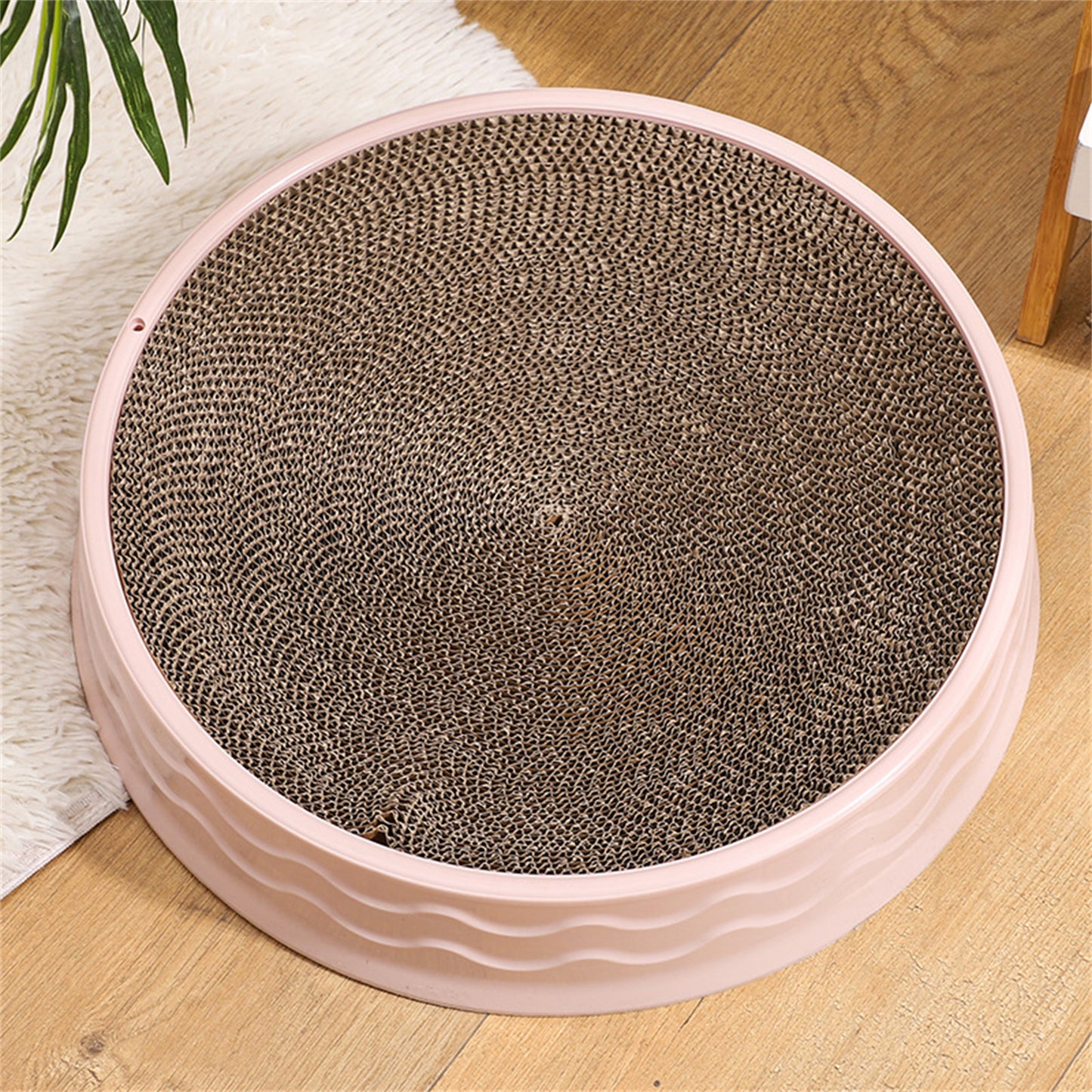 Pawfriends Cat Claw Plate Wear-Resistant Replaceable Rnd Corrugated Paper Pink