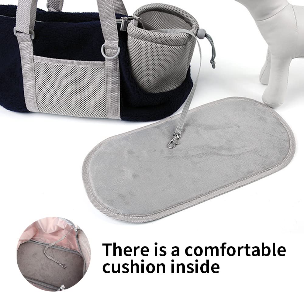 LIFEBEA Comfy Shoulder Bag for Small Dogs, Puppies, Kittens Up to 3kg Grey