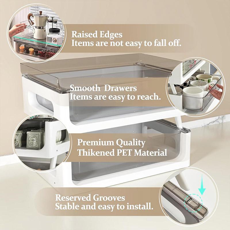 Drawer Desktop Storage Organizer Two Tier Shelf for Home Office