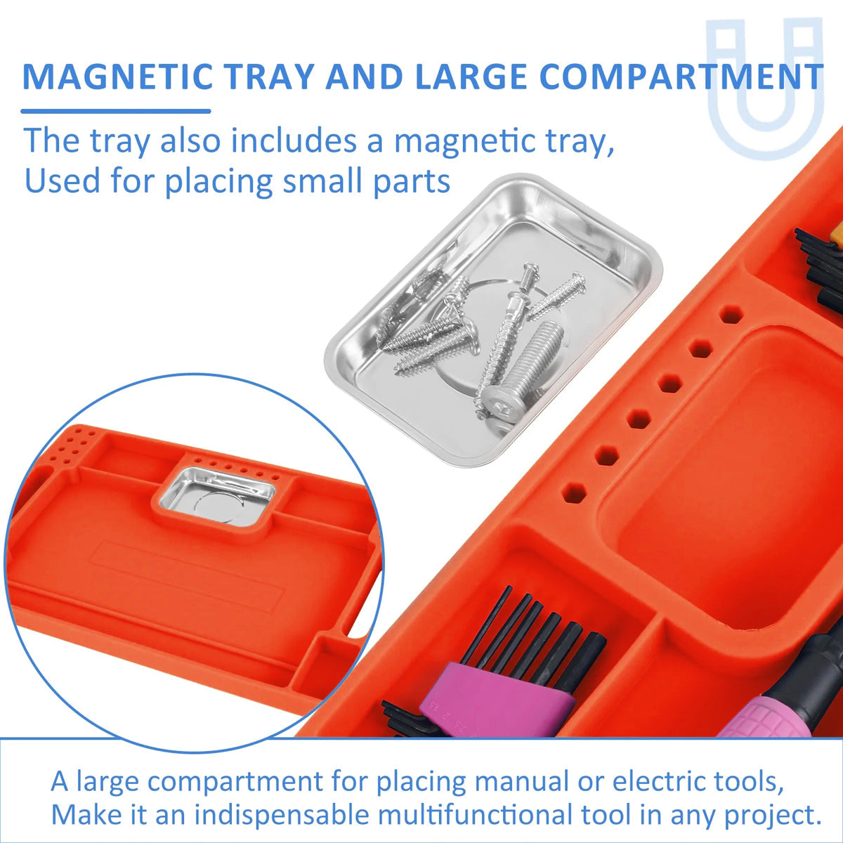 Tool Tray Silicone Tool Part Tray Organizer Workshop Garage Accessories