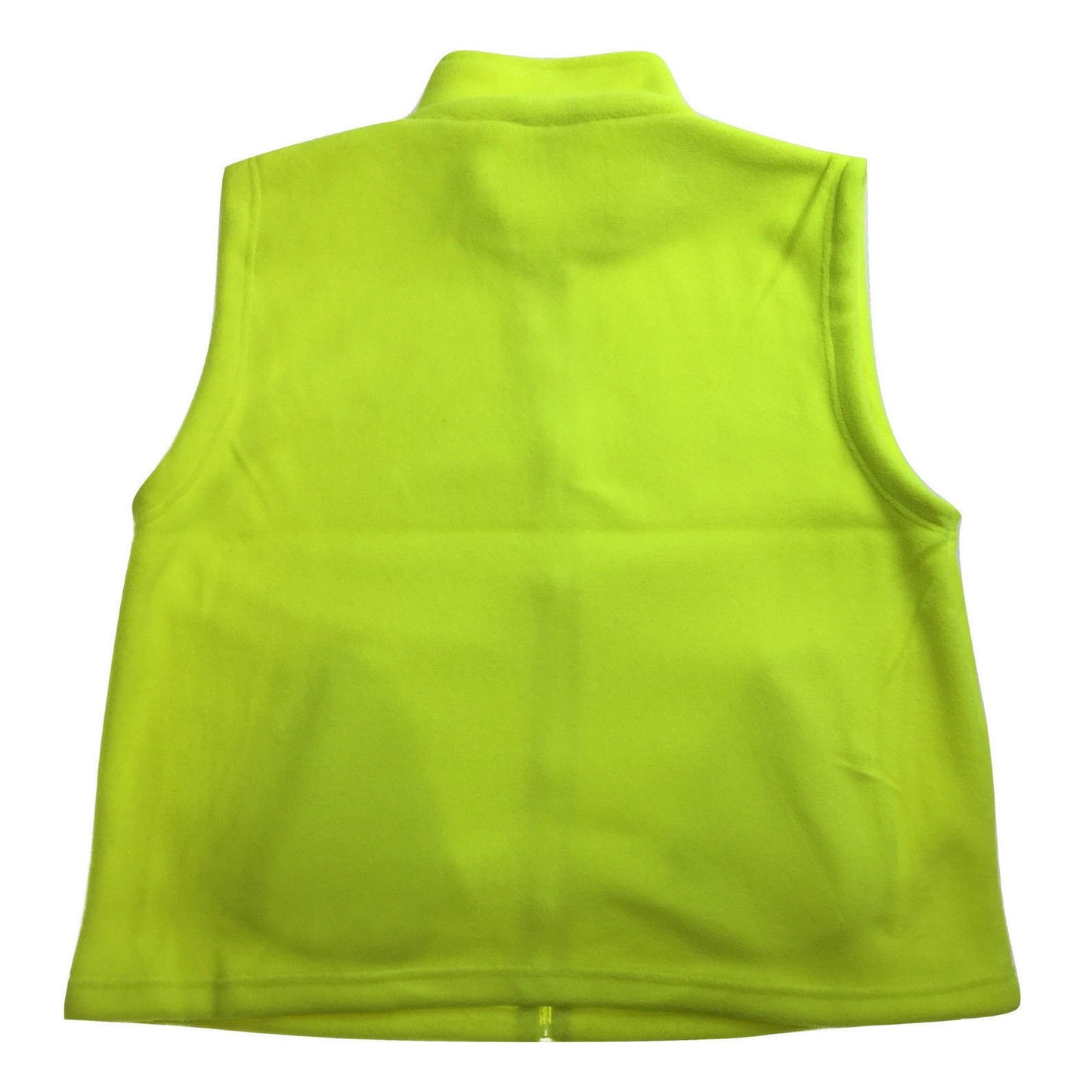 PLAIN HI VIS Polar Fleece Vest Full Zip Safety Workwear High Vis
