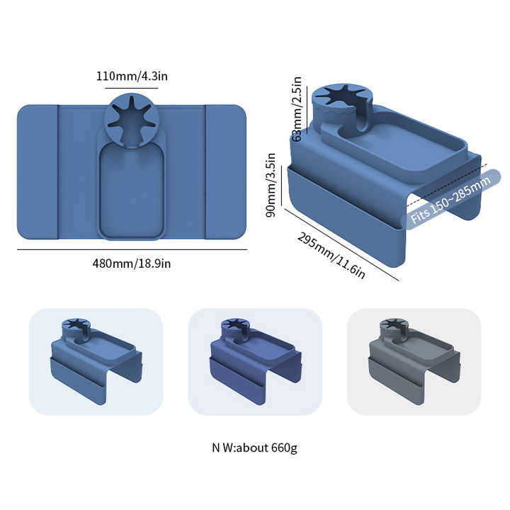 Dark Blue Multi-Functional Silicone Couch Cup Holder