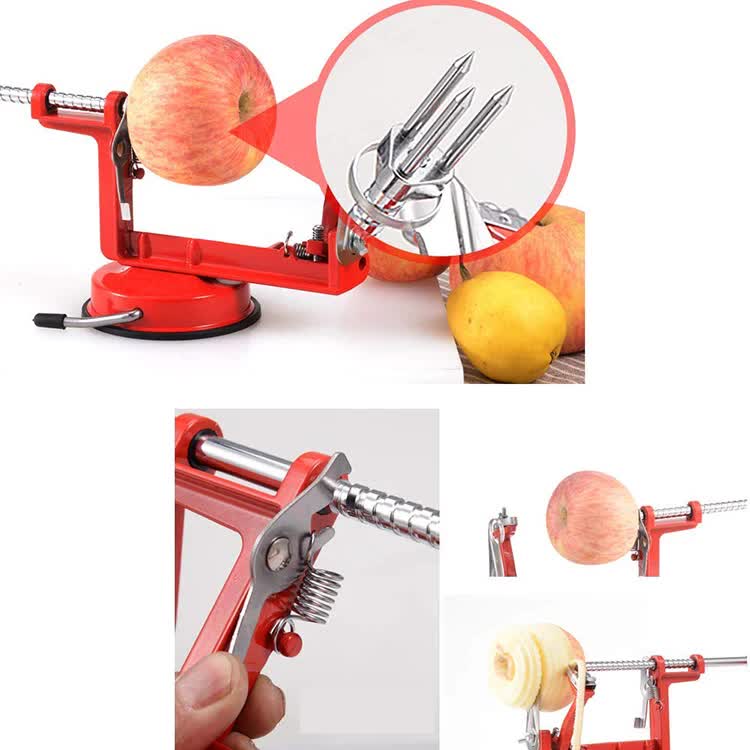 3-in-1 Apple Peeler, Corer, and Slicer with Suction Base