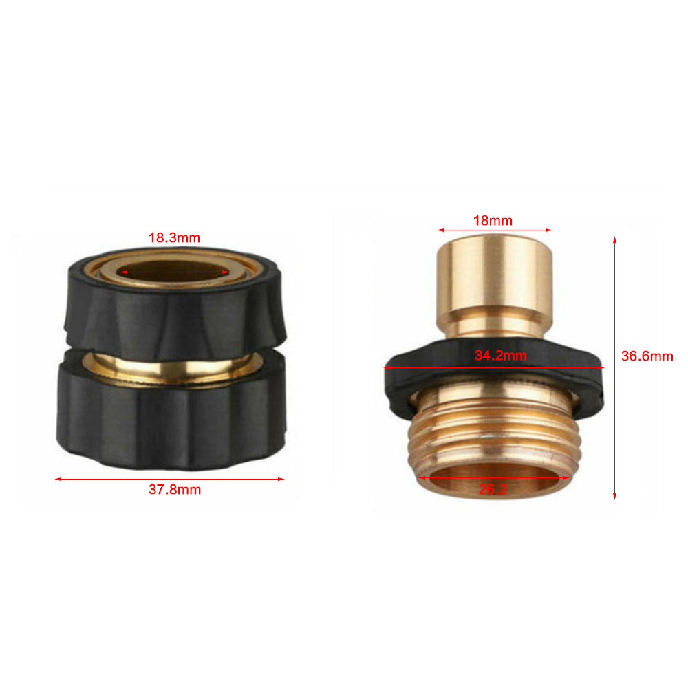 American Standard 3/4 Inch Brass Quick Connect Garden Hose Adapter