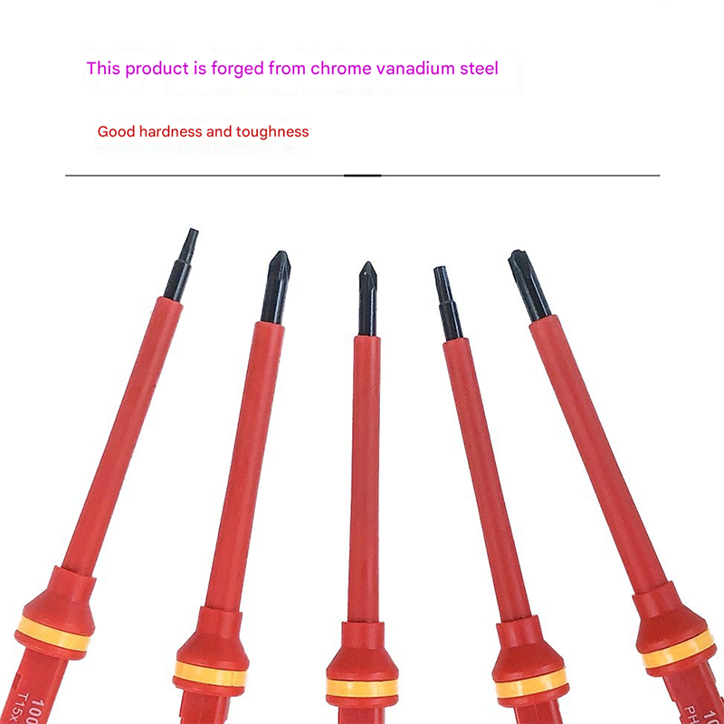 A 42-piece set Orange Insulated Screwdriver Set - Multi-Bit Electrician's