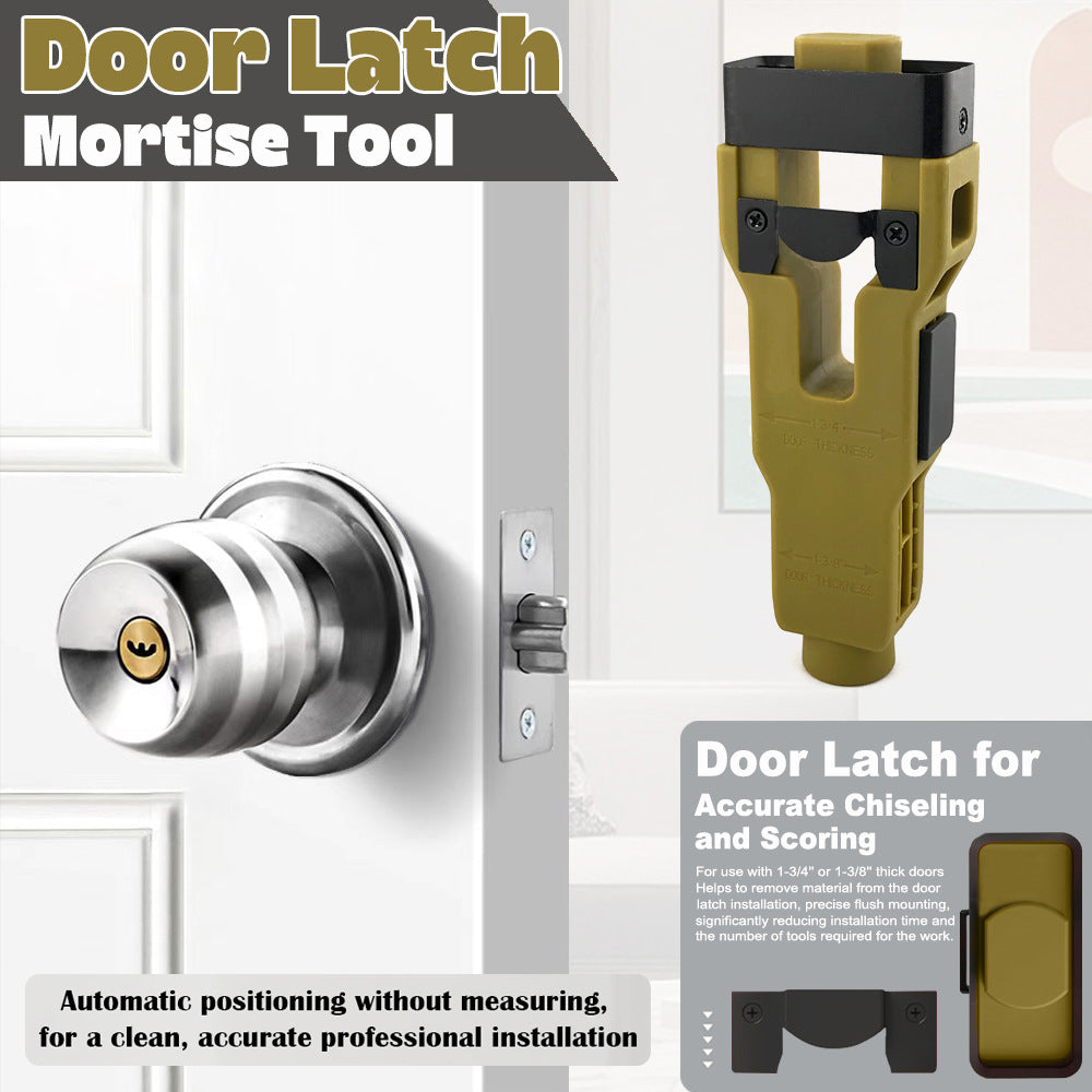 Door Latch Mortise Tool 25mm - Precision Woodworking Jig for Lock Faceplate Installation