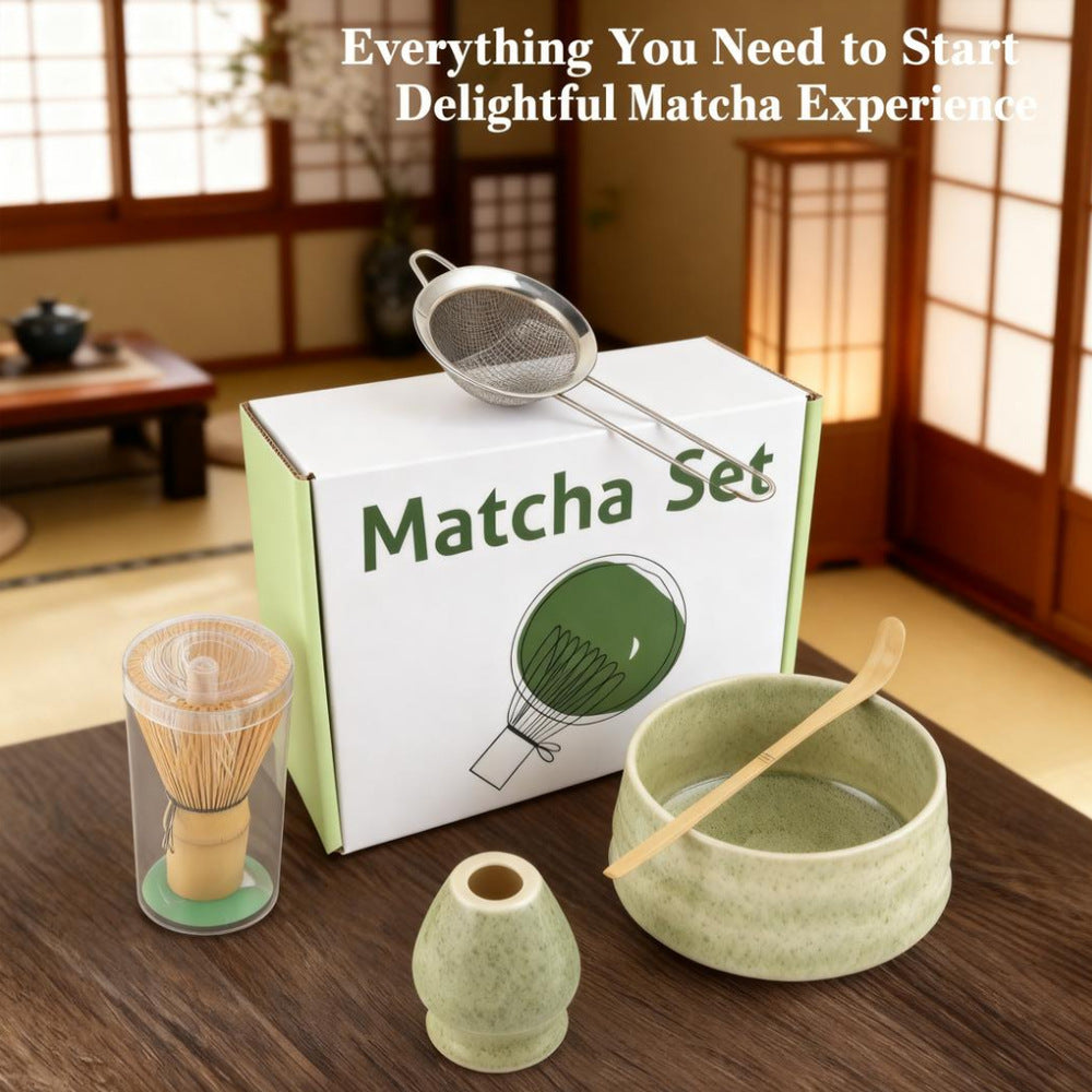 White Ceremony 4-Piece Matcha Ceramic Tool Set