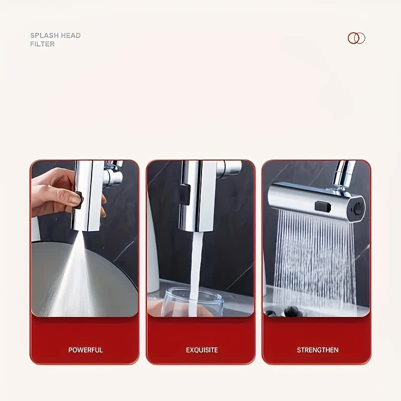Waterfall Kitchen Tap Extender 360 Swivel Faucet Aerator Attachment