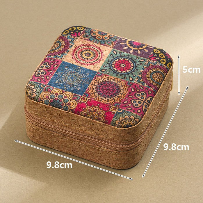 Brown Fantasy Grass Portable Sewing Kit – Compact Travel Set with Needles, Thread, Scissors, Thimble, and Pin Cushion for Home, Dorm, or Emergency Repairs