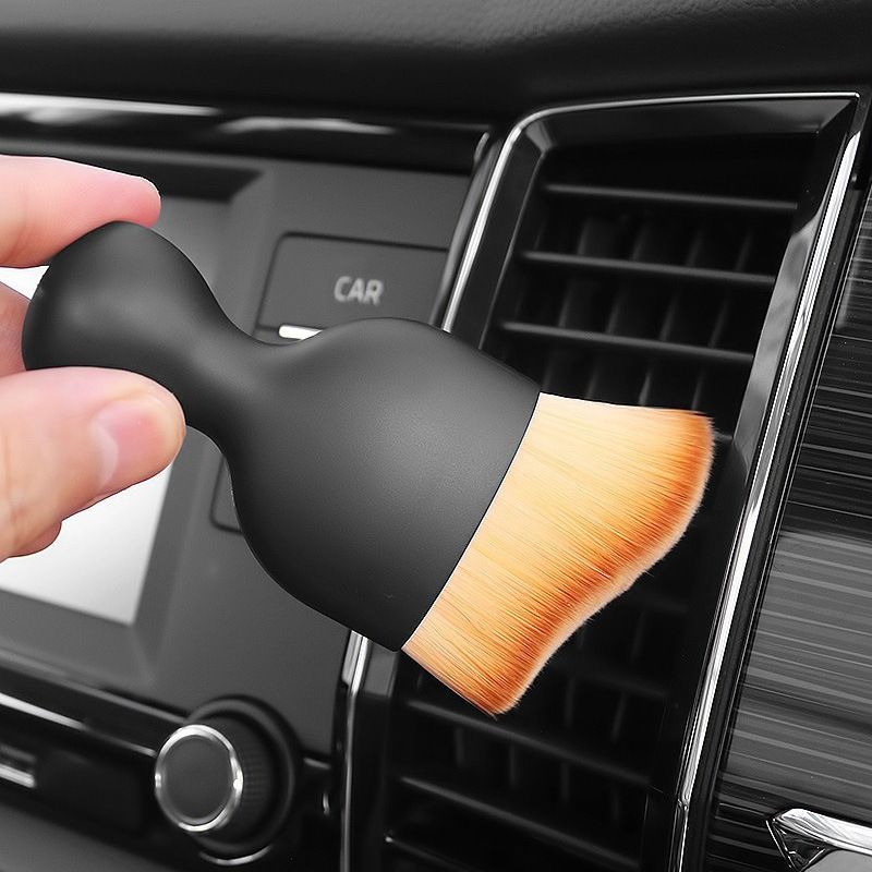 2 Pcs Car Interior Detailing Brush with Soft Microfiber Bristles for Air Vents,