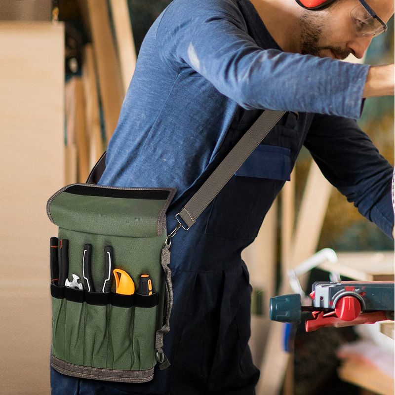Khaki Multi-Purpose 600D Oxford Cloth Roll-Up Tool Organizer Bag – H/D