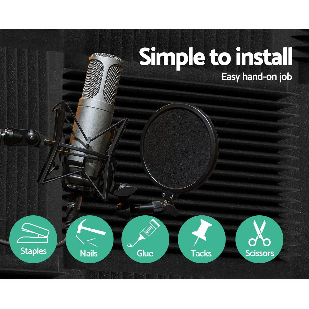 Alpha Acoustic Foam 30x30x5cm Sound Absorption Studio Wedge