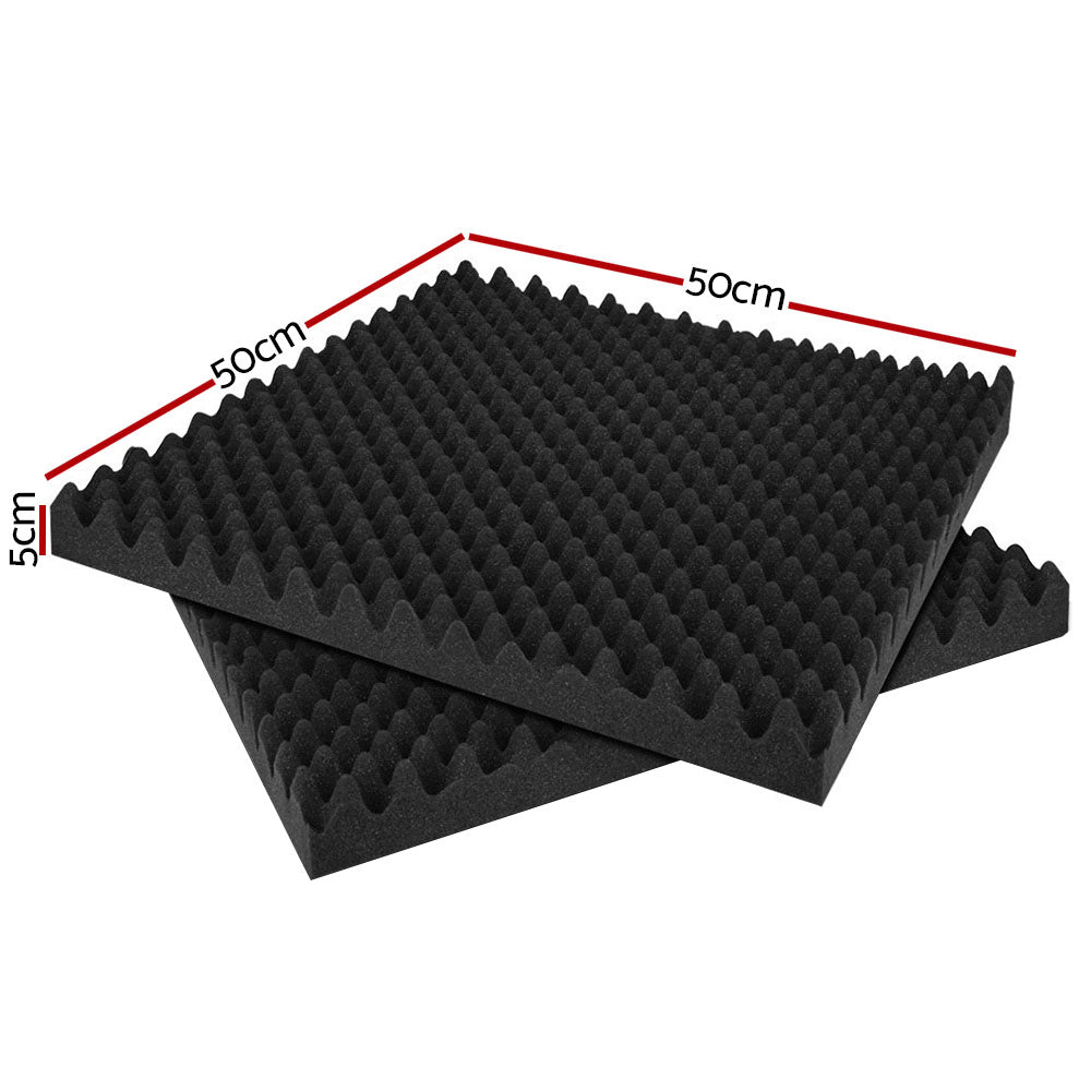 Alpha Acoustic Foam 20pcs 50x50x5cm Sound Panels Eggshell