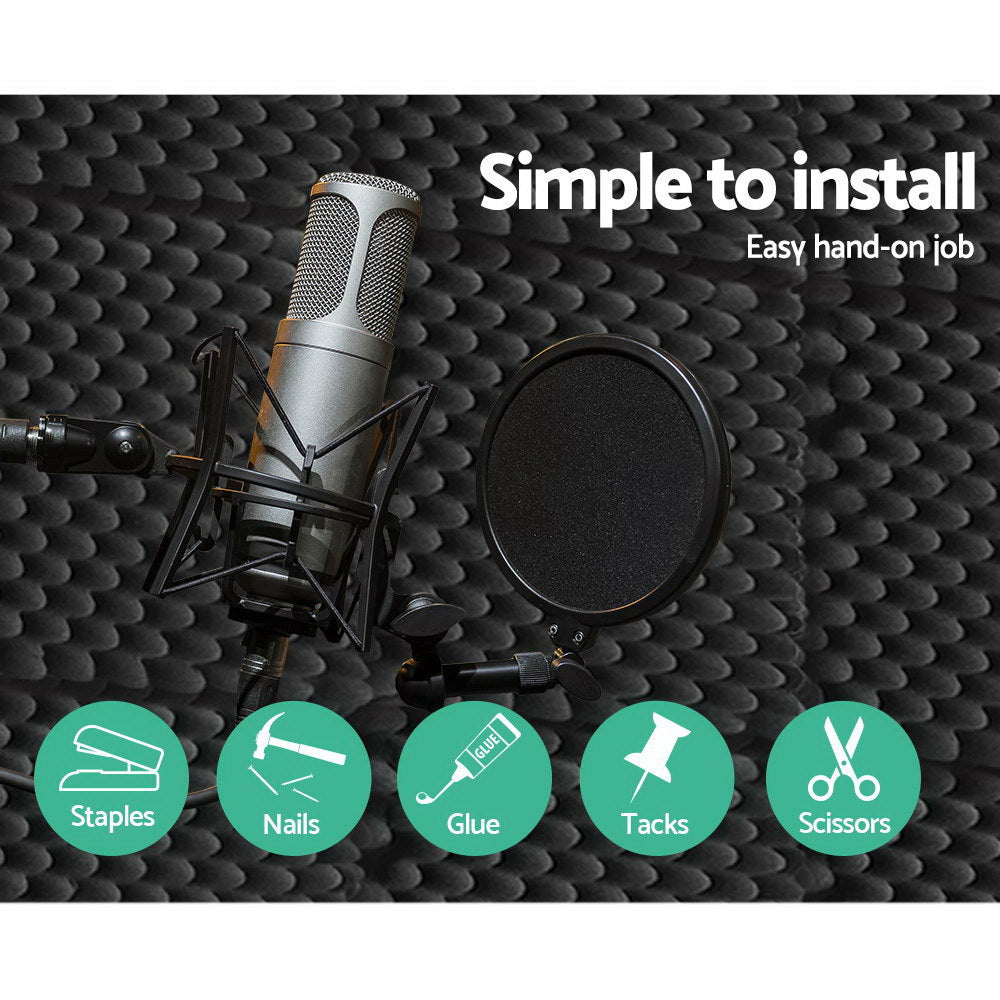 Alpha Acoustic Foam 20pcs 50x50x5cm Sound Panels Eggshell