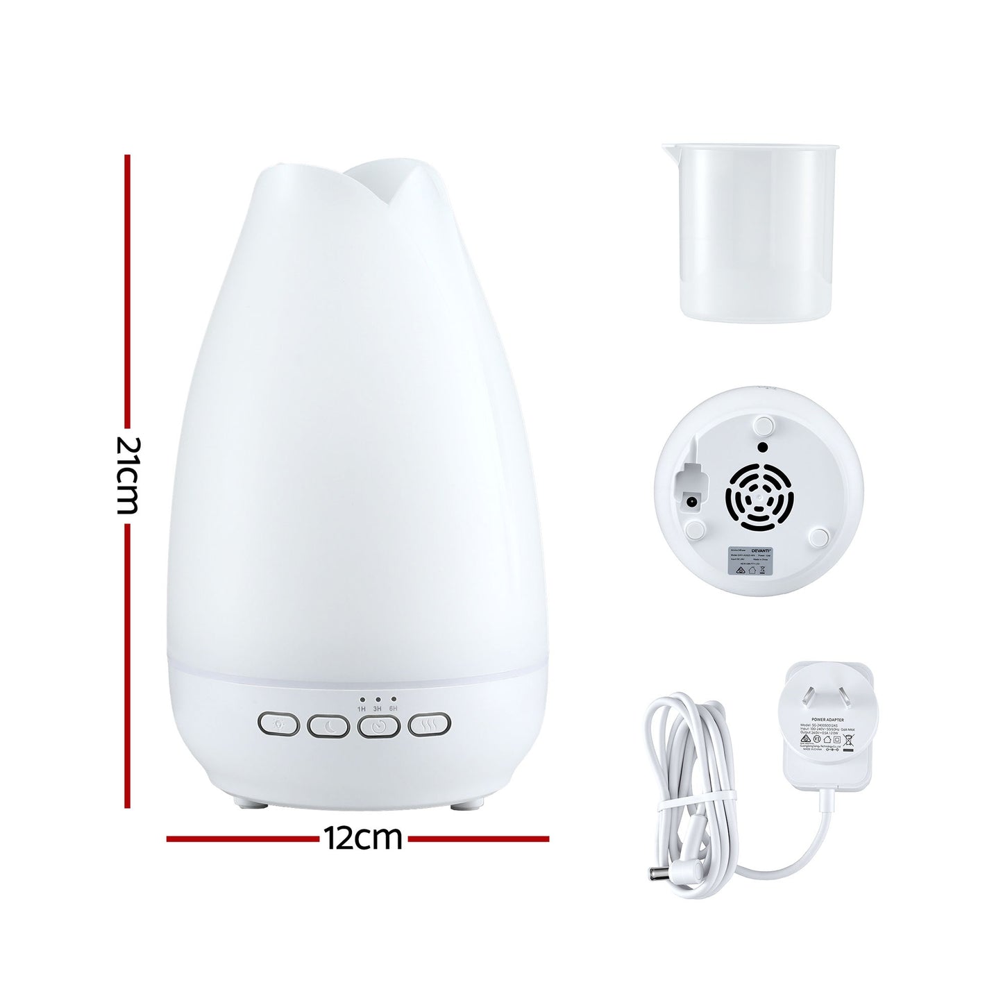 Devanti Ultrasonic Essential Oil Aroma Diffuser 300ml