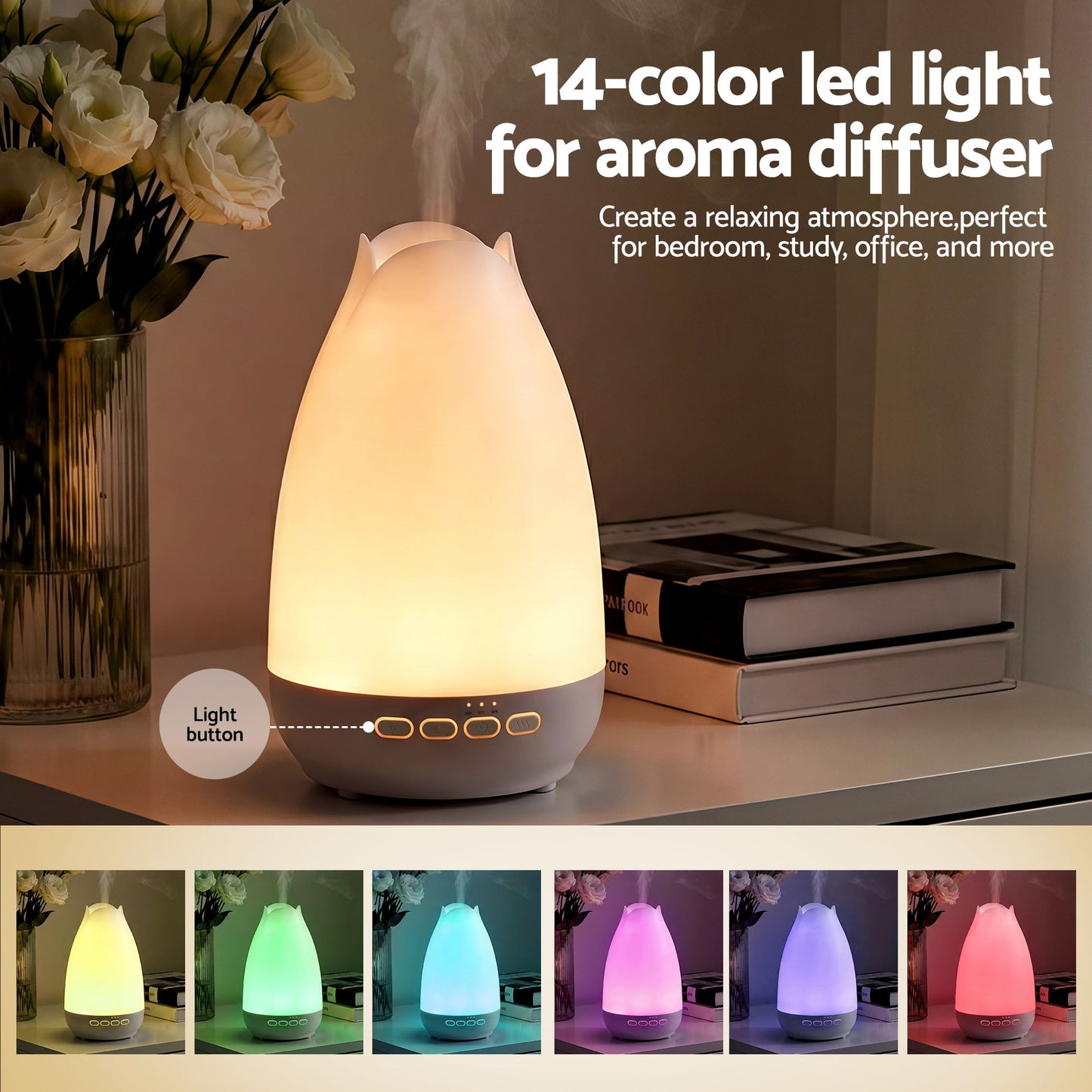 Devanti Ultrasonic Essential Oil Aroma Diffuser 300ml