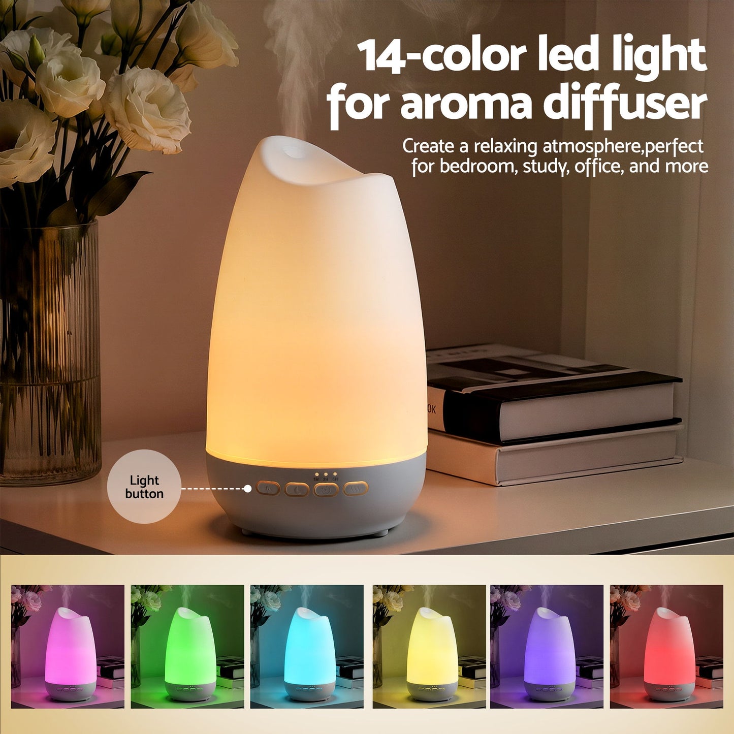 Devanti Ultrasonic Essential Oil Aroma Diffuser Aromatherapy 300ml