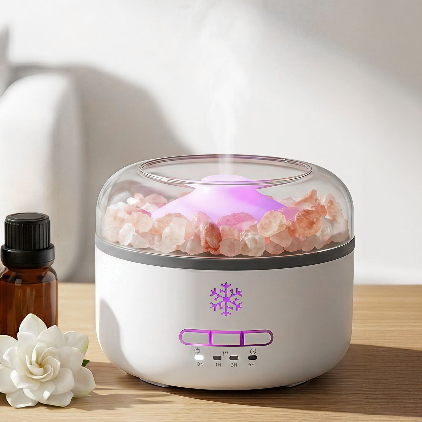 Devanti 150ml Salt Lamp Aroma Diffuser Ultrasonic Humidifier