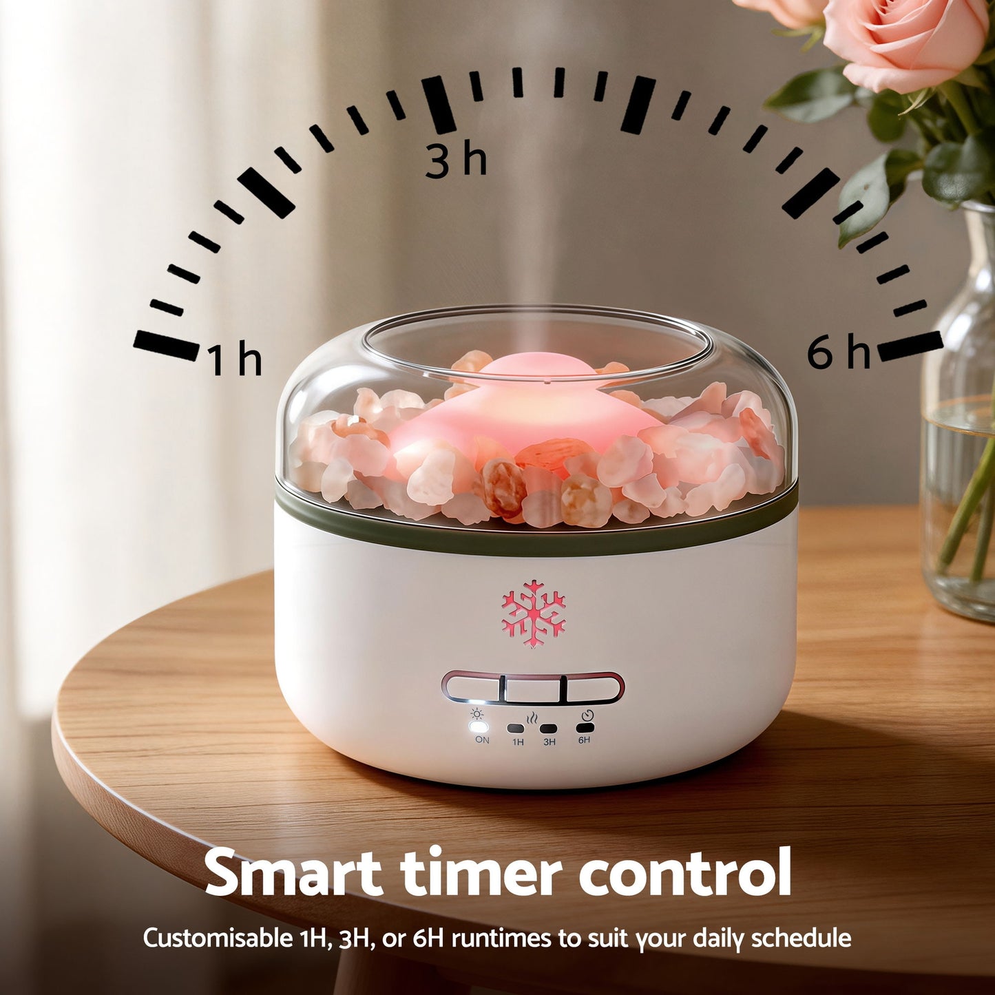 Devanti 150ml Salt Lamp Aroma Diffuser Ultrasonic Humidifier