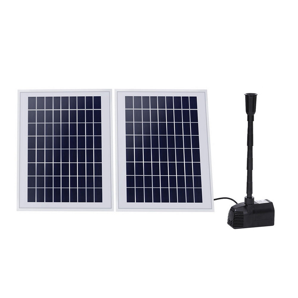 Gardeon Solar Pond Pump Submersible Water Fountain Kit with 2 Panels