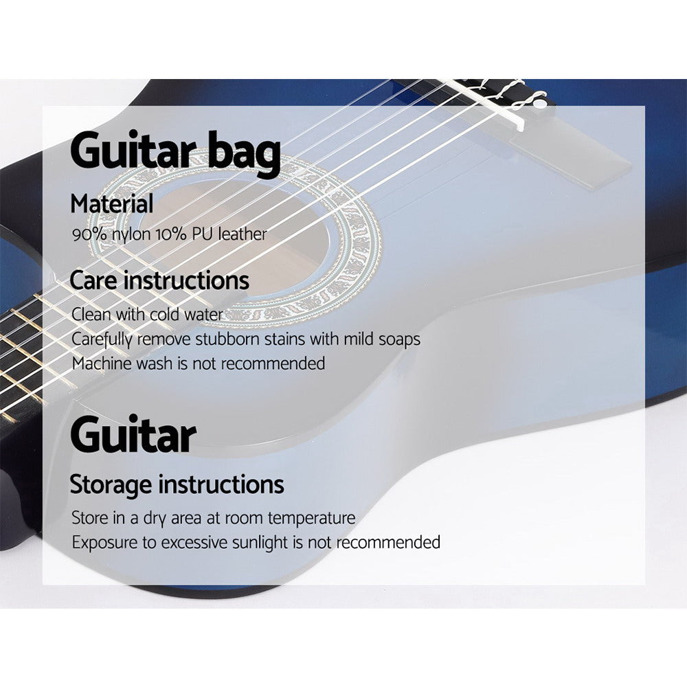 Alpha 34 Inch Classical Guitar Wooden Body Nylon String Beginner
