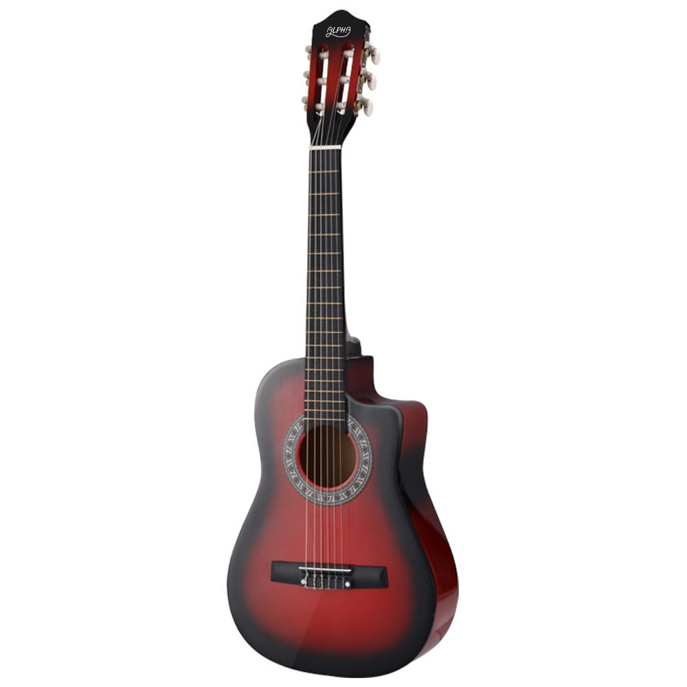 Alpha 34 Inch Classical Guitar Wooden Body Nylon String Beginner