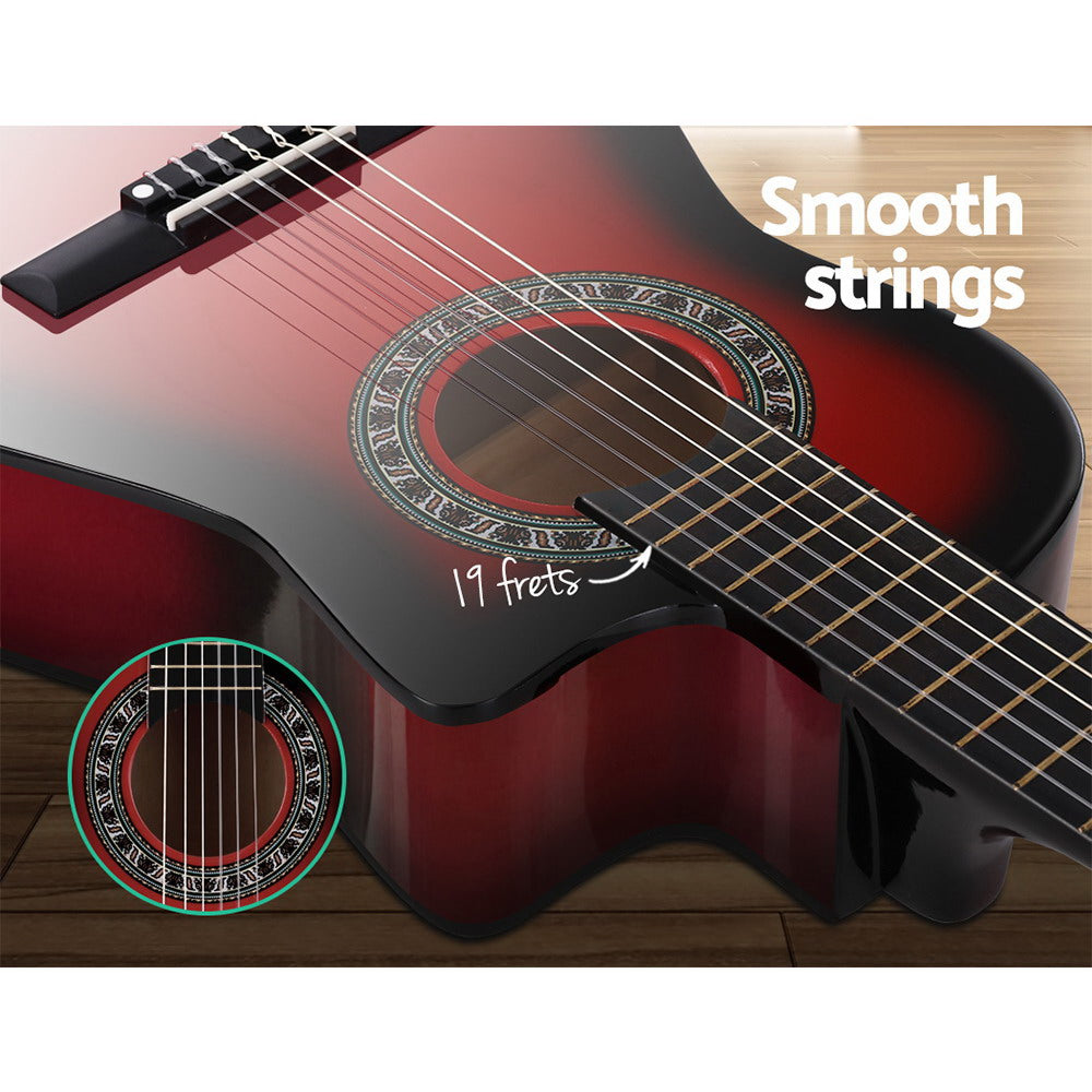 Alpha 34 Inch Classical Guitar Wooden Body Nylon String Beginner