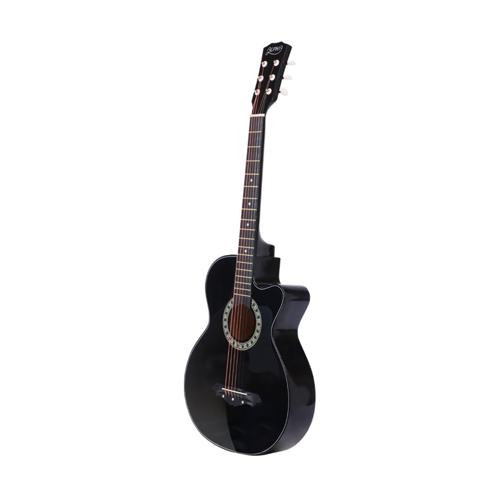 Alpha 38 Inch Acoustic Guitar Wooden Body Steel String Full Size