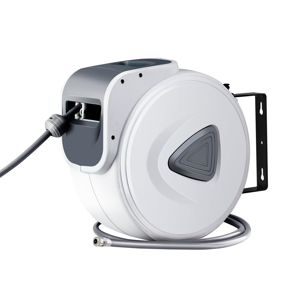 Giantz Air Hose Reel 10m Retractable Rewind Swivel Wall Mount
