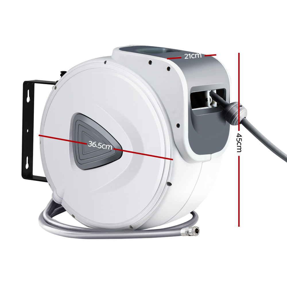 Giantz Air Hose Reel 10m Retractable Rewind Swivel Wall Mount