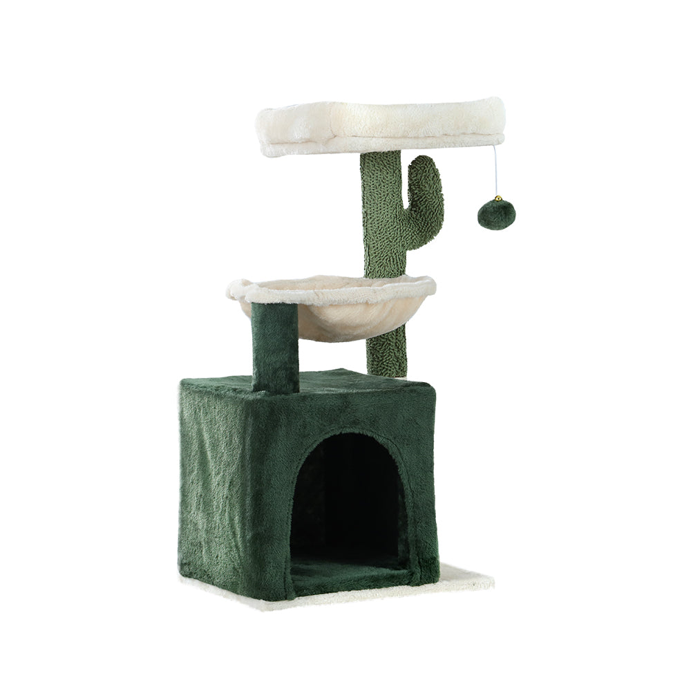 i.Pet Cat Tree 78cm Scratching Post Tower Wood Condo House Green