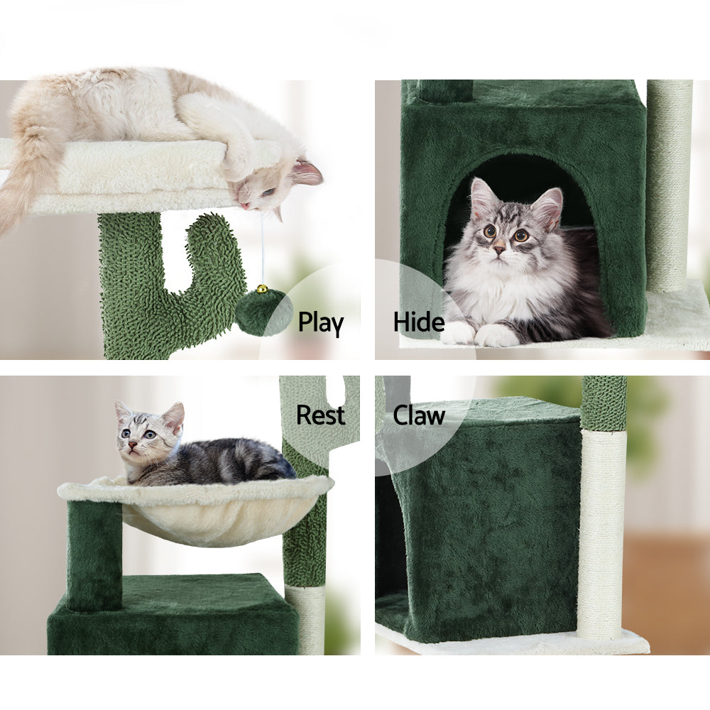 i.Pet Cat Tree 78cm Scratching Post Tower Wood Condo House Green