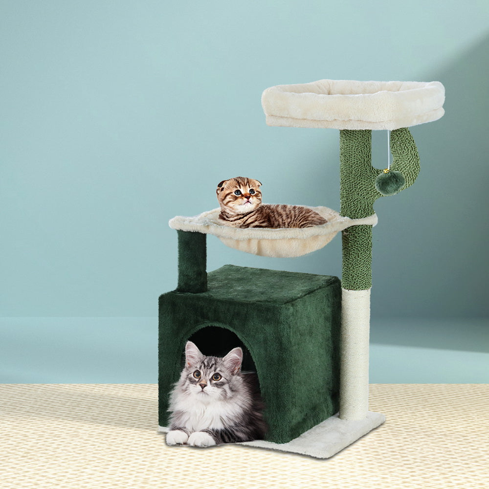 i.Pet Cat Tree 78cm Scratching Post Tower Wood Condo House Green