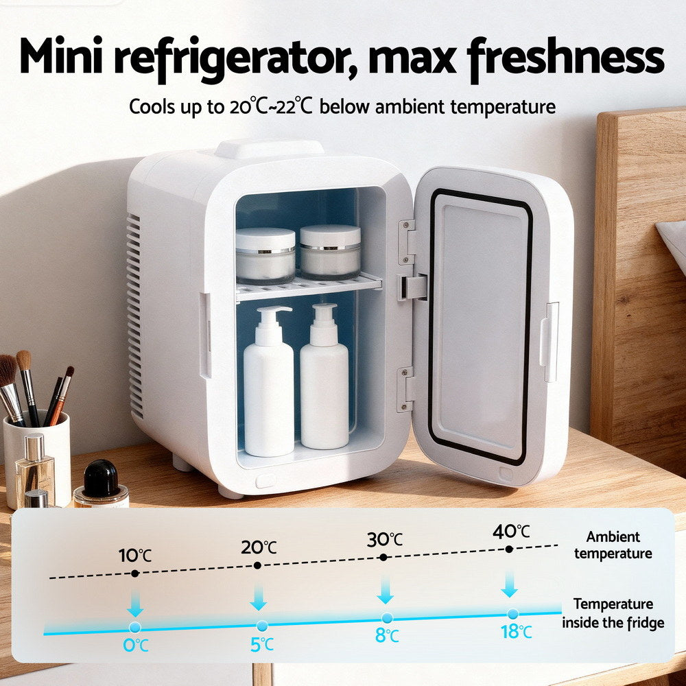 Glacio Mini Fridge Portable White Electric Cooler Warmer 12V 220V