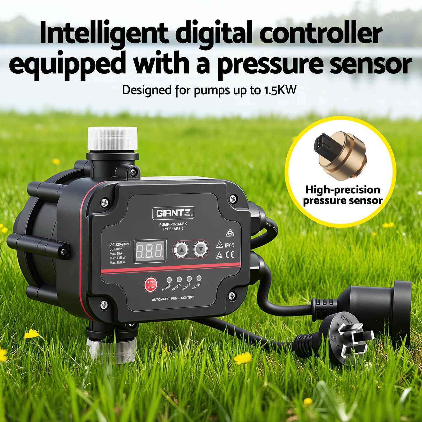 GIANTZ Digital Water Pump Controller 16A 1.5kW Max High Power Pressure