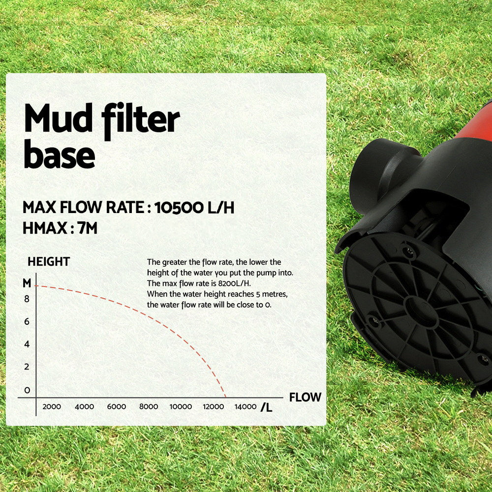 Giantz Garden Submersible Pump 550W Dirty Water Bore Tank Well