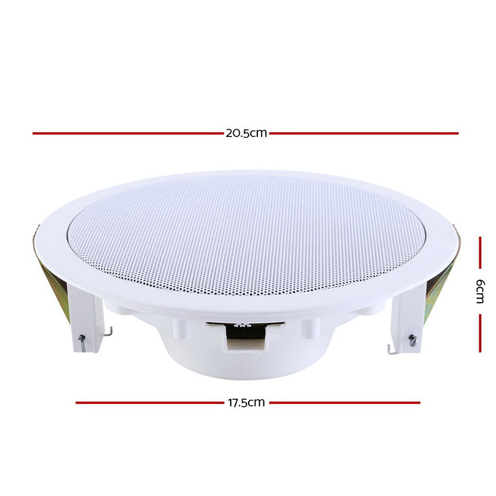 2 x 6" In Ceiling Speakers Home 80W Speaker Theatre Stereo