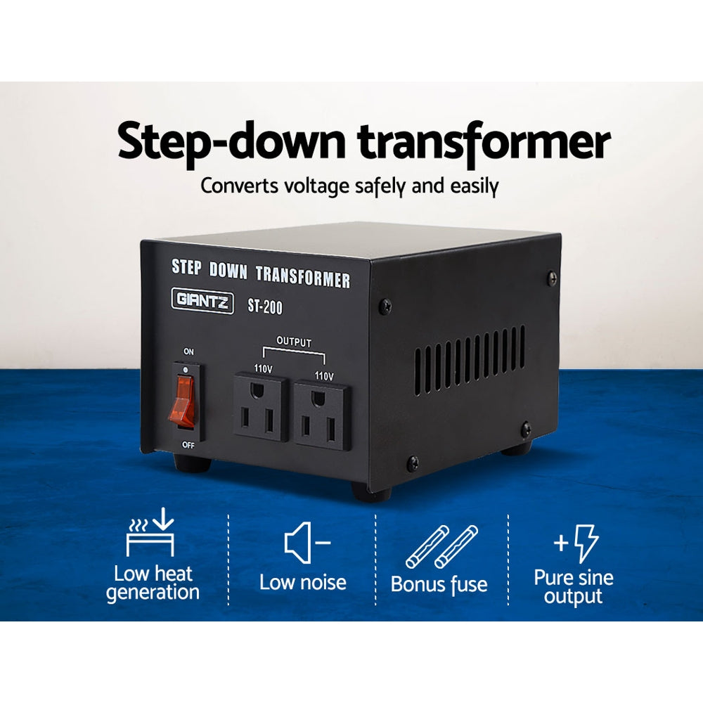 Giantz Step Down Transformer 200W 240V TO 110V Stepdown