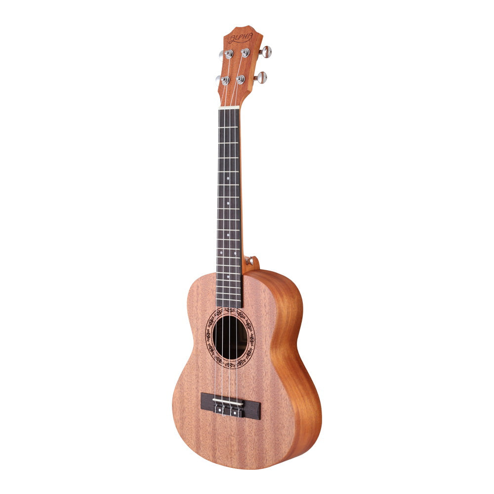 Alpha 23" Ukulele Natural Mahogany Beginner Gift w/ Carry Bag