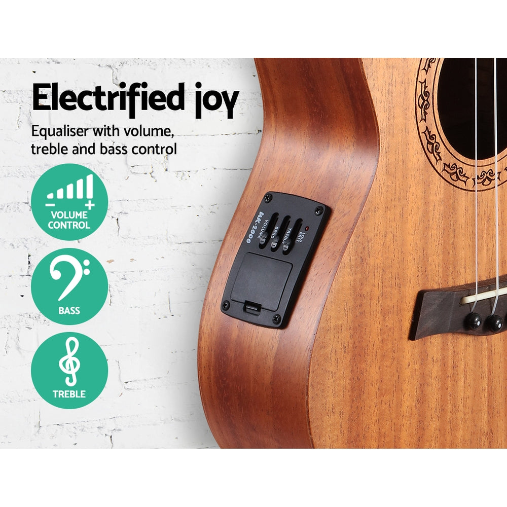 Alpha 26" Ukulele Equaliser Natural Mahogany Gift w/ Bag