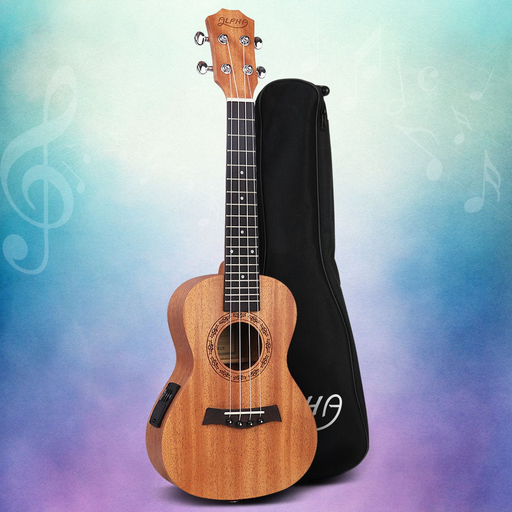 Alpha 26" Ukulele Equaliser Natural Mahogany Gift w/ Bag