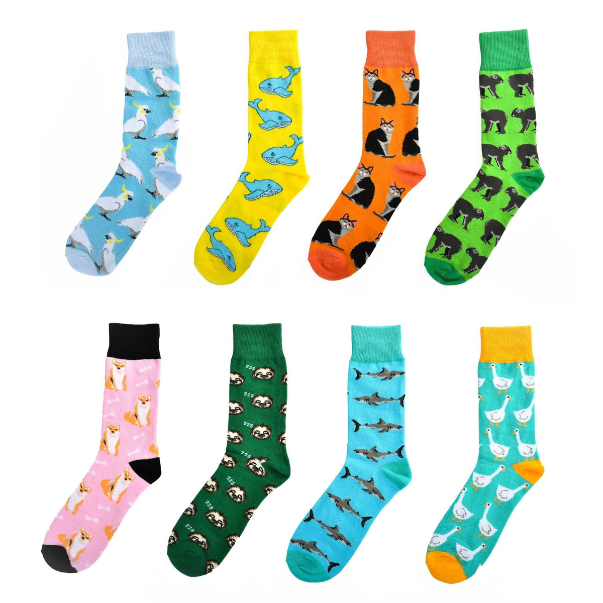 8 Pairs Fashion Novelty Funny  Socks one Size 5-13 Men  Socks  Women  Socks #1