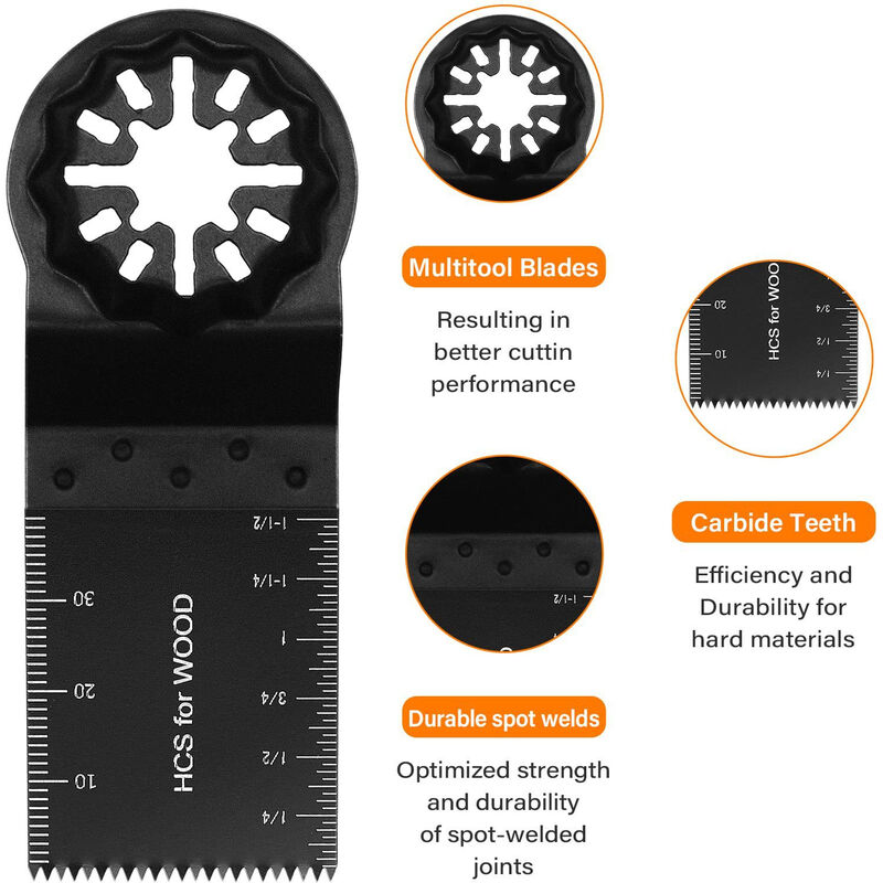 10pcs Oscillating Saw Blades, Oscillating Multitool Accessory Set, Universal Saw Blade